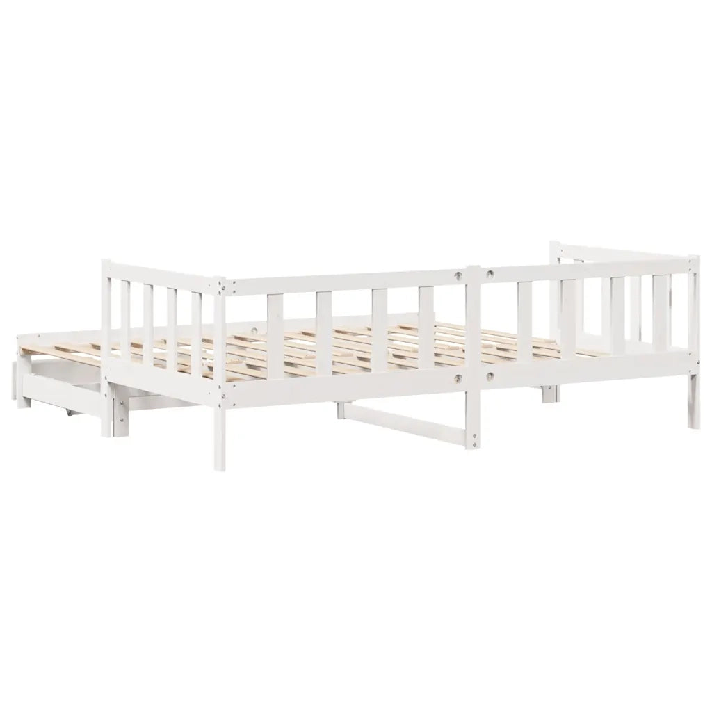 Letto Estraibile con Cassetti senza Materasso Bianco 80x200 cm 3302192