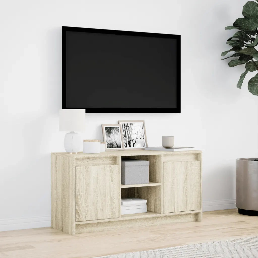 Mobile Porta TV con LED Rovere Sonoma 100x34x50cm in Truciolato 852189