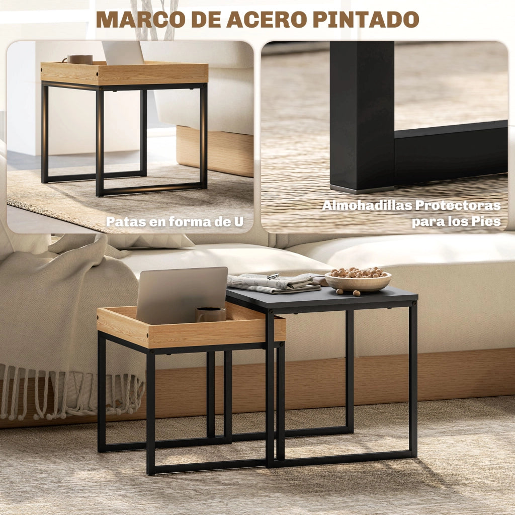 Tavolino da caff¨¨ ¨C zephmum ¨C nero, rovere