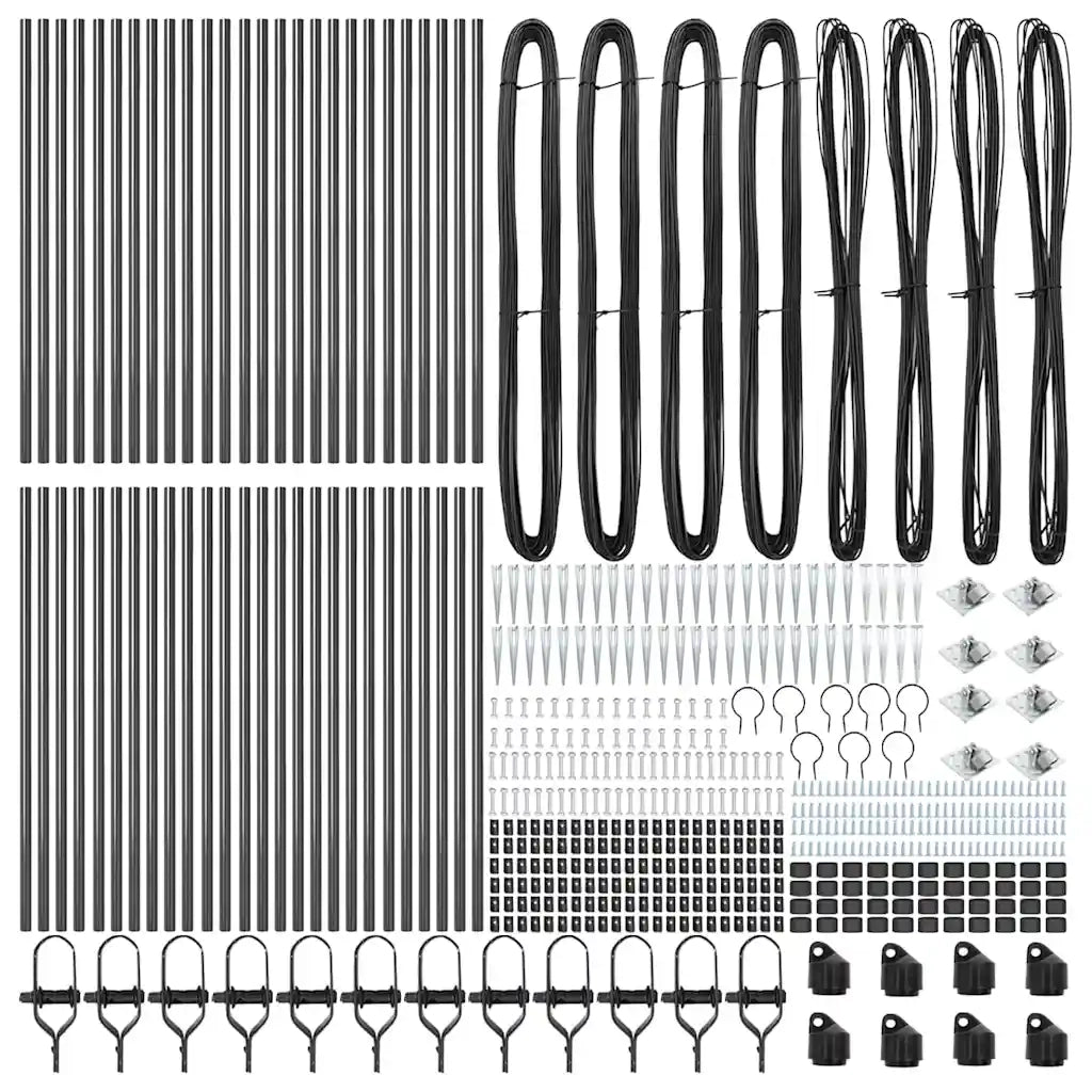Palo della recinzione 52 pcs Grigio 3,2 x 3,2 x 105 cm 3350182