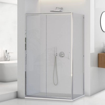 Box doccia angolare 80x100 cm scorrevole in cristallo temperato  Tay