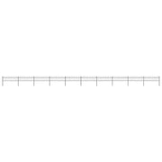 Recinzione da Giardino con Parte Superiore ad Anello in Acciaio 1673x60 cm Nero 277647