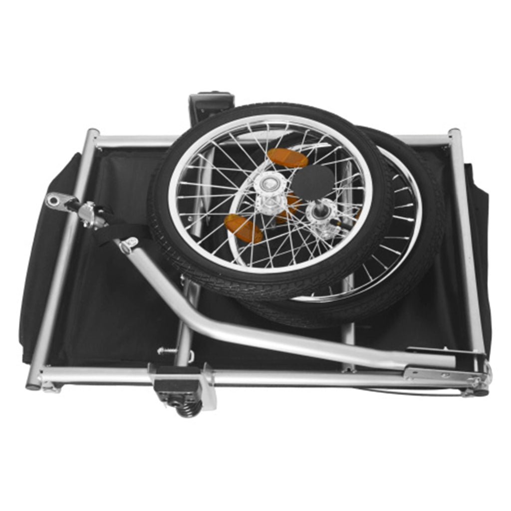 Rimorchio portabici per carichi 40 kg, pieghevole, impermeabile, ruote 16'' - Verde/Nero