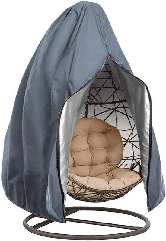 Cuscino per sedile esterno - 230x200cm - Impermeabile - Modello universale - Copertura per sedile da Egg Chair - per Giardiniere - Con cerniera da capo a fondo e corda di trazione