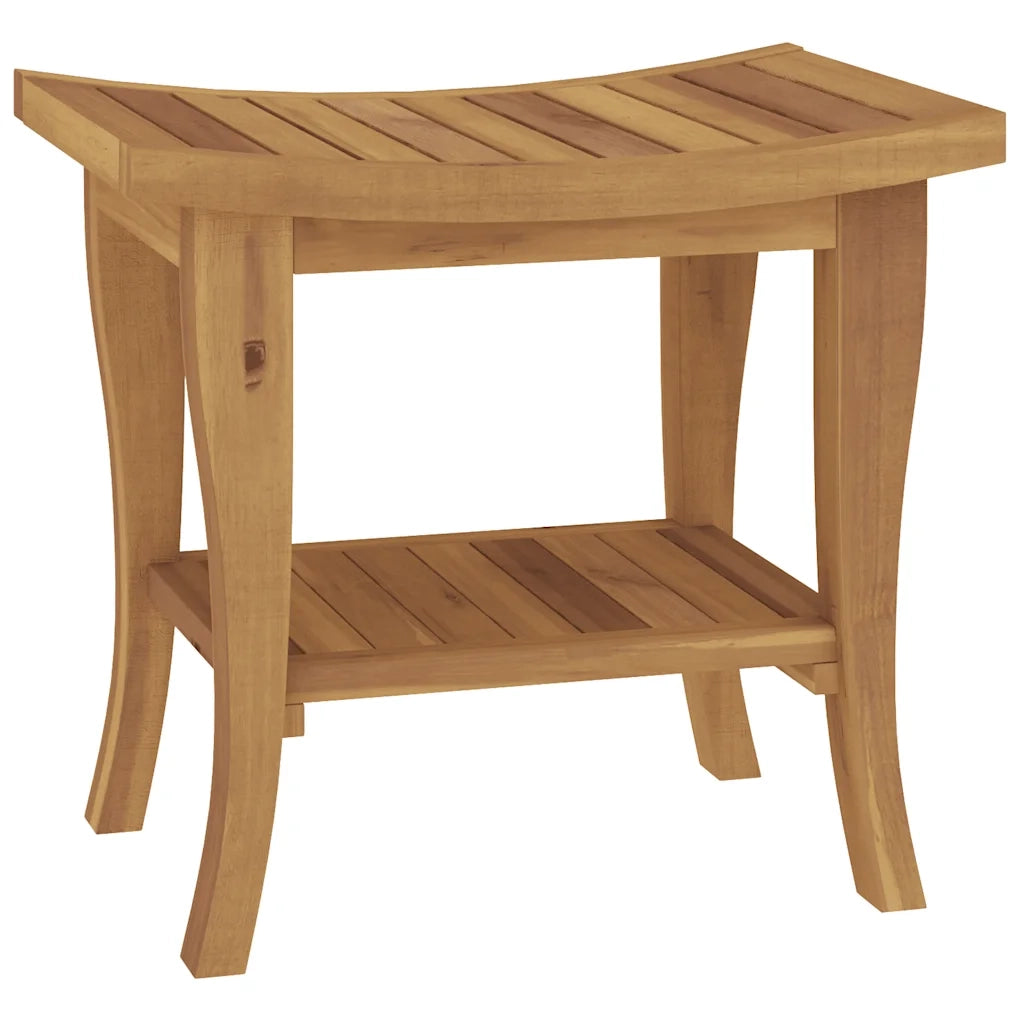 Tavolino da Bagno-Tavolo da bagno 50x35x45 cm in Legno Massello di Teak