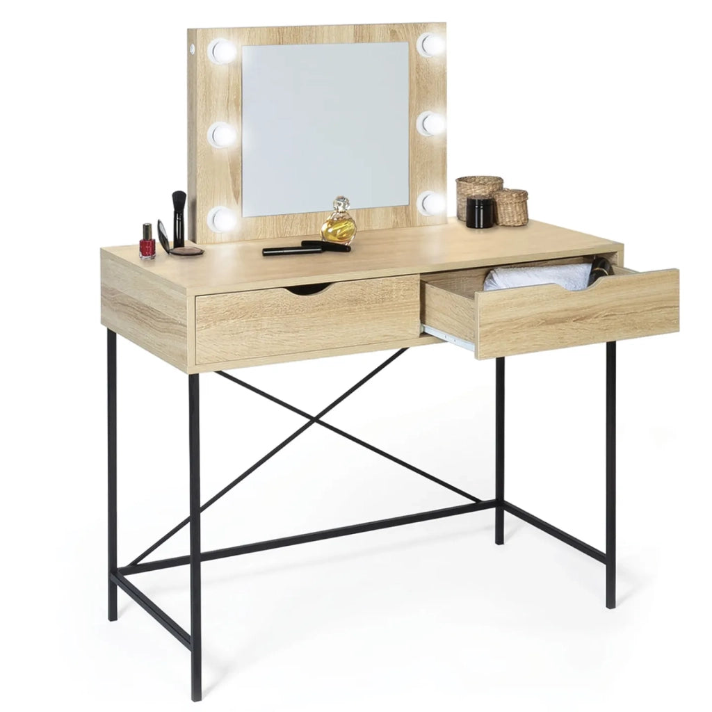 IDMarket - Toeletta con specchio di design industriale LOUISA