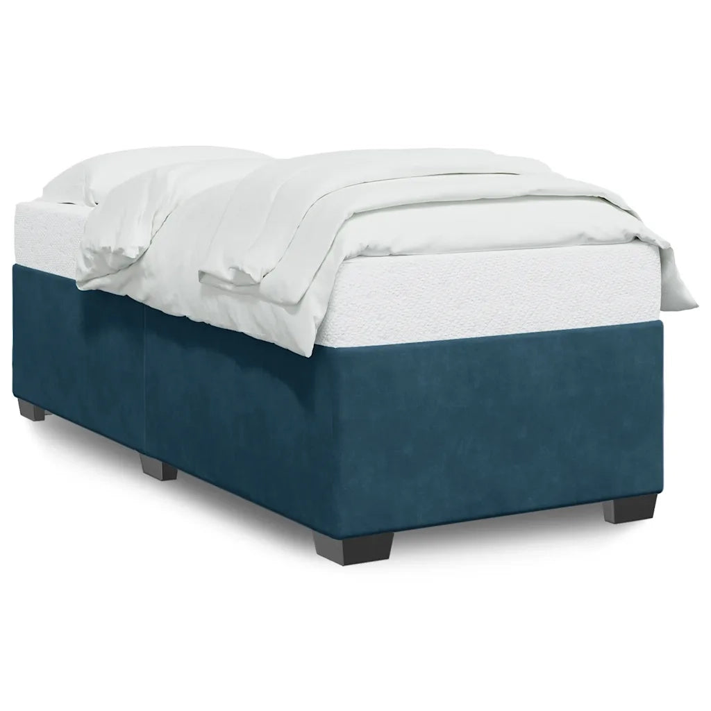 Letto singolo | Letto per adulti | Giroletto Blu 90x200 cm in Velluto