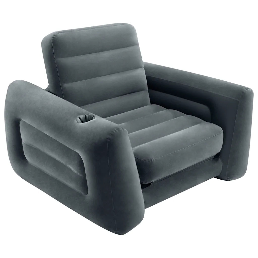 INTEX Sedia Estraibile 117x224x66 cm Grigio Scuro 3202940
