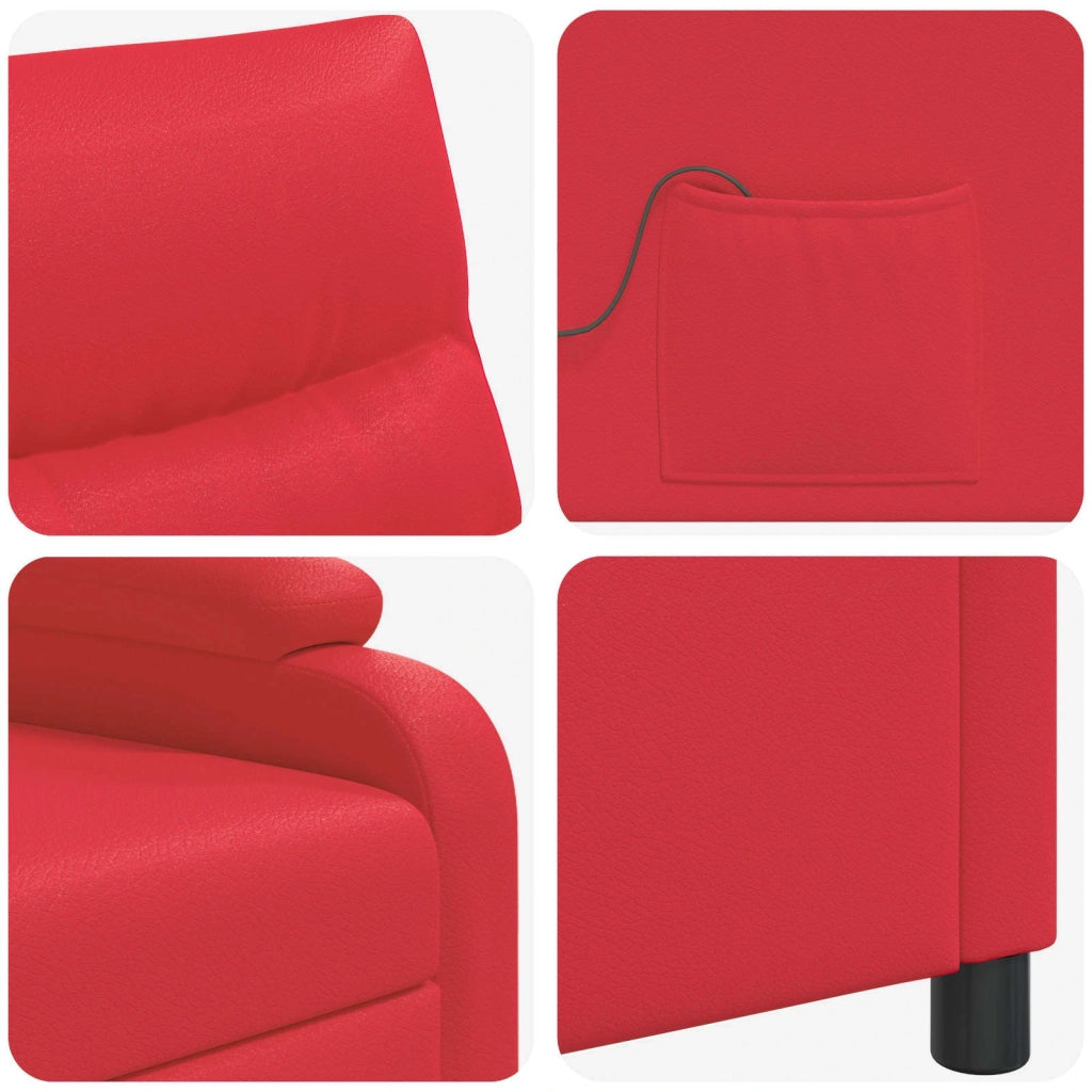 Divano Sedia-Poltrona Massaggiante Rosso Similpelle 701079