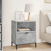 Armadio da Notte con cassetto Grigio cemento 49 x 36 x 61 cm 883480