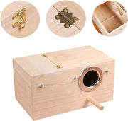 Nido in legno per gabbie di pappagalli e piccoli uccelli (XL)
