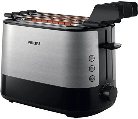 Philips viva collection tostapane hd2639/90, 730w, 2 pinze, 7 livelli di tostatura, vassoio raccogli briciole