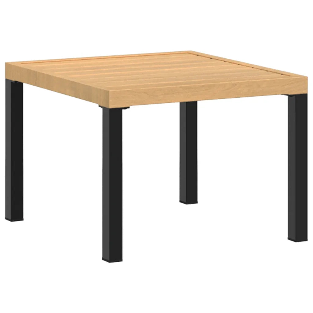 Set Panche Giardino Cuscini 4pz Nero Acciaio Verniciato Polvere 3283651