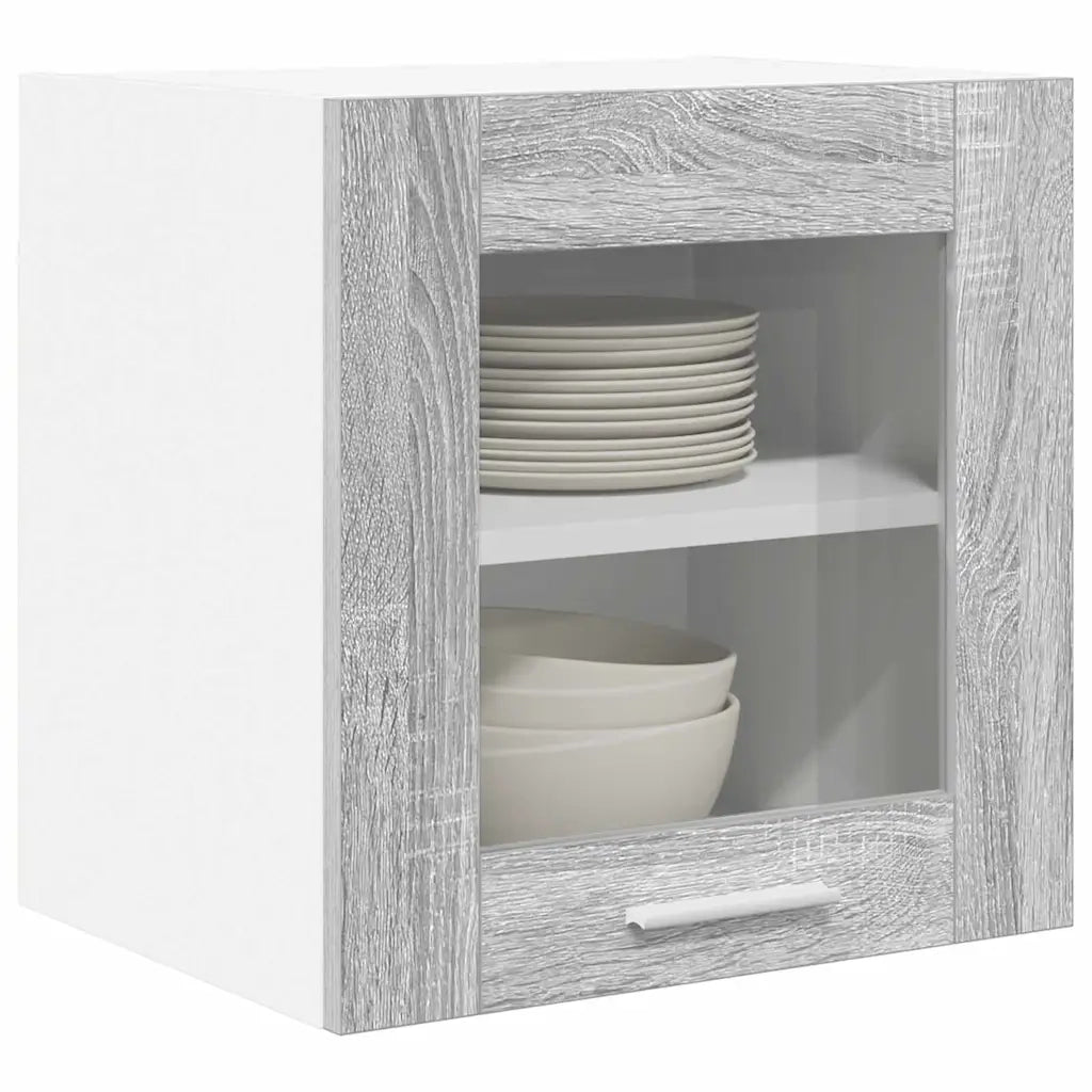 Armadio pensile con porta 2 pcs Grigio Sonoma 40 x 31 x 40 cm 884205