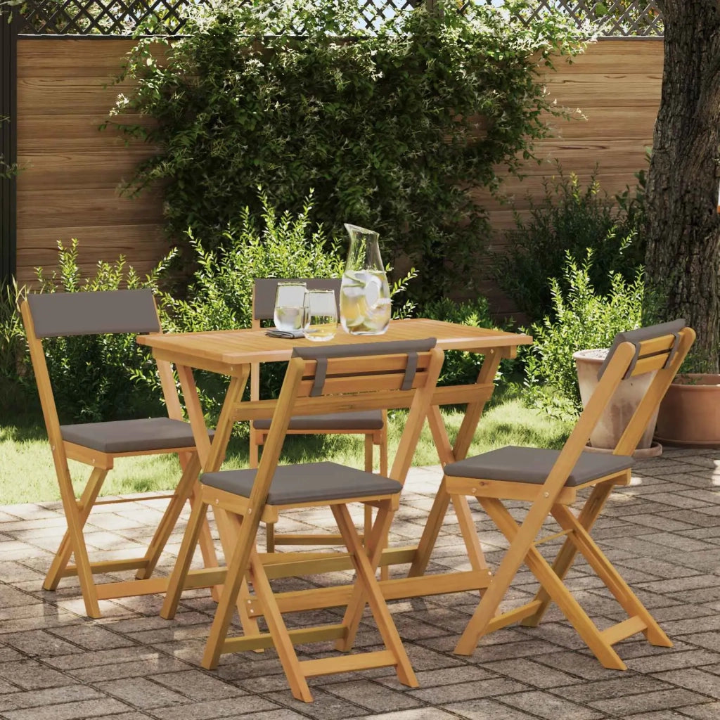 Sedie Bistro da Giardino 4 pcs Grigio Scuro 40 x 53 x 80 cm 42028098