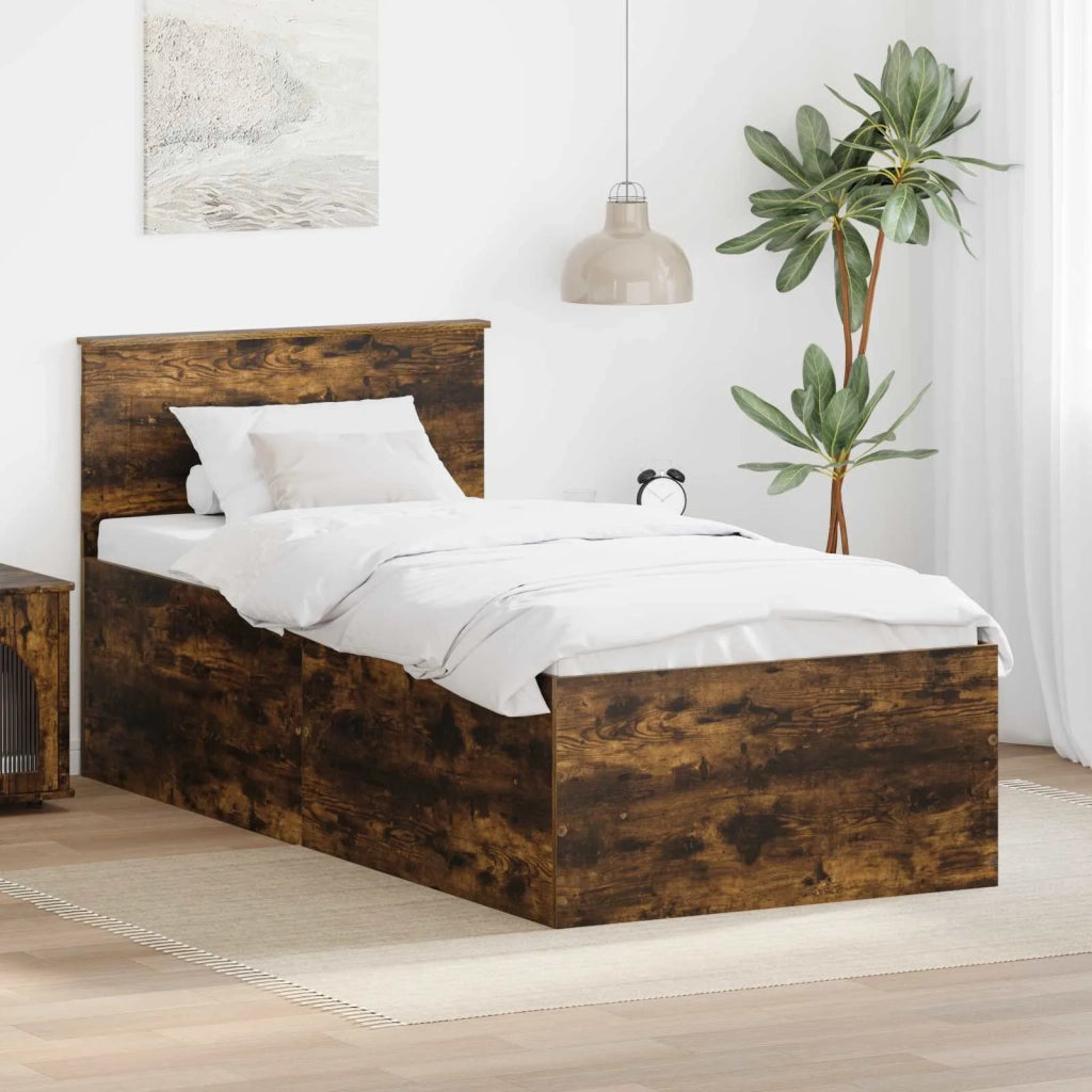 Struttura del letto Rovere fumé 75 x 190 cm Legno multistrato 3408631