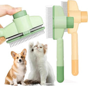 Spazzola per Animali da Cura - Spazzola con Bottone di Rimozione Capelli per Cani con Capelli Corti - Pulizia Lunga dei Capelli Sbrindellati - 2 pezzi