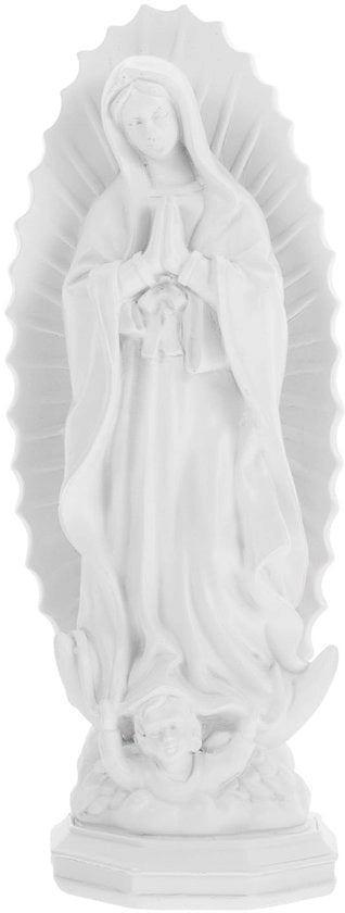 Statuetta di Maria Vergine, Beeld van Onze-Lieve-Vrouw van Guadalupe, Feng Shui, Sacramenti Cattolici della Vergine Maria, Figura di Gesù Bambino, Miniatura in Cristallo, Bianco