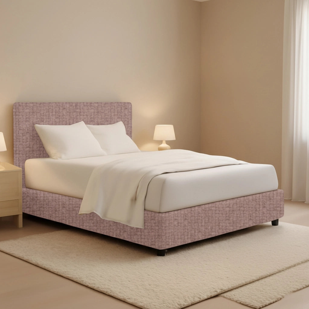 Gosport, Letto Piazza e Mezza Sfoderabile Made in Italy, Rosa Antico