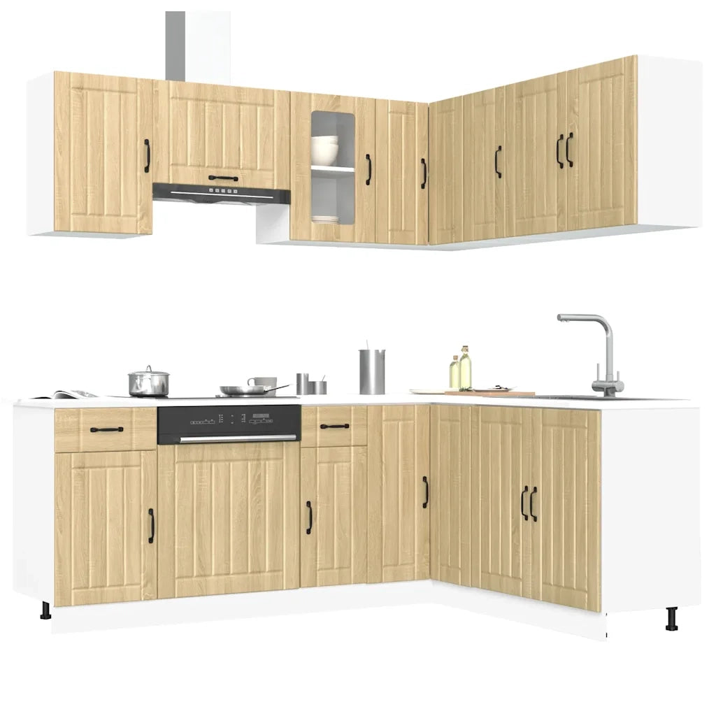 Set Mobili da Cucina 11 pz Kalmar Rovere Sonoma in Truciolato 3314944