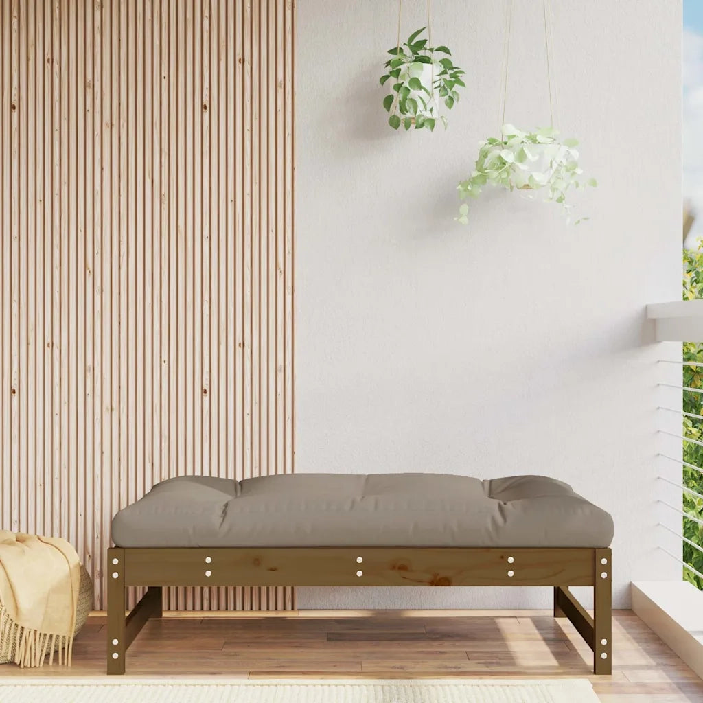 Sedia da giardino-Poggiapiedi Giardino Marrone Ambra 120x80cm Legno Massello Pino 202829