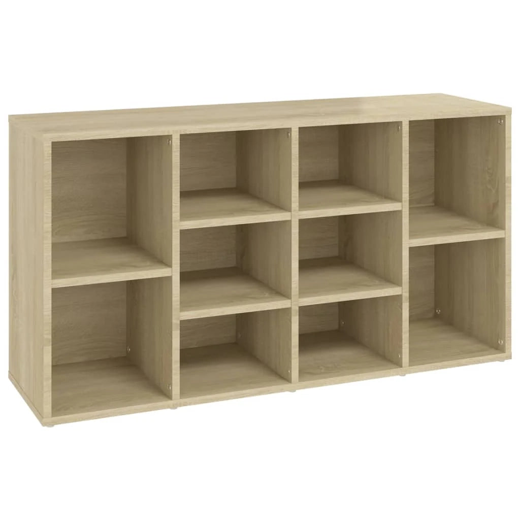 Panca portascarpe mobiletto porta-stivali cassettiera mensola mobile da ingresso rovere Sonoma 103 x 30 x 54,5 cm legno ingegnerizzato marrone 02_0022943
