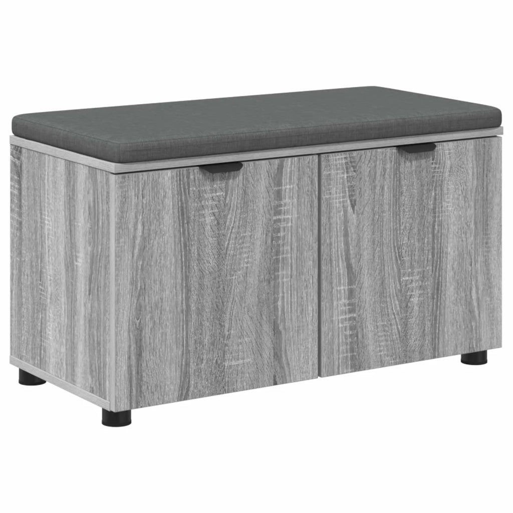 Panca per ingresso con cuscino Sonoma grigia 80 x 38 x 46 cm 891485