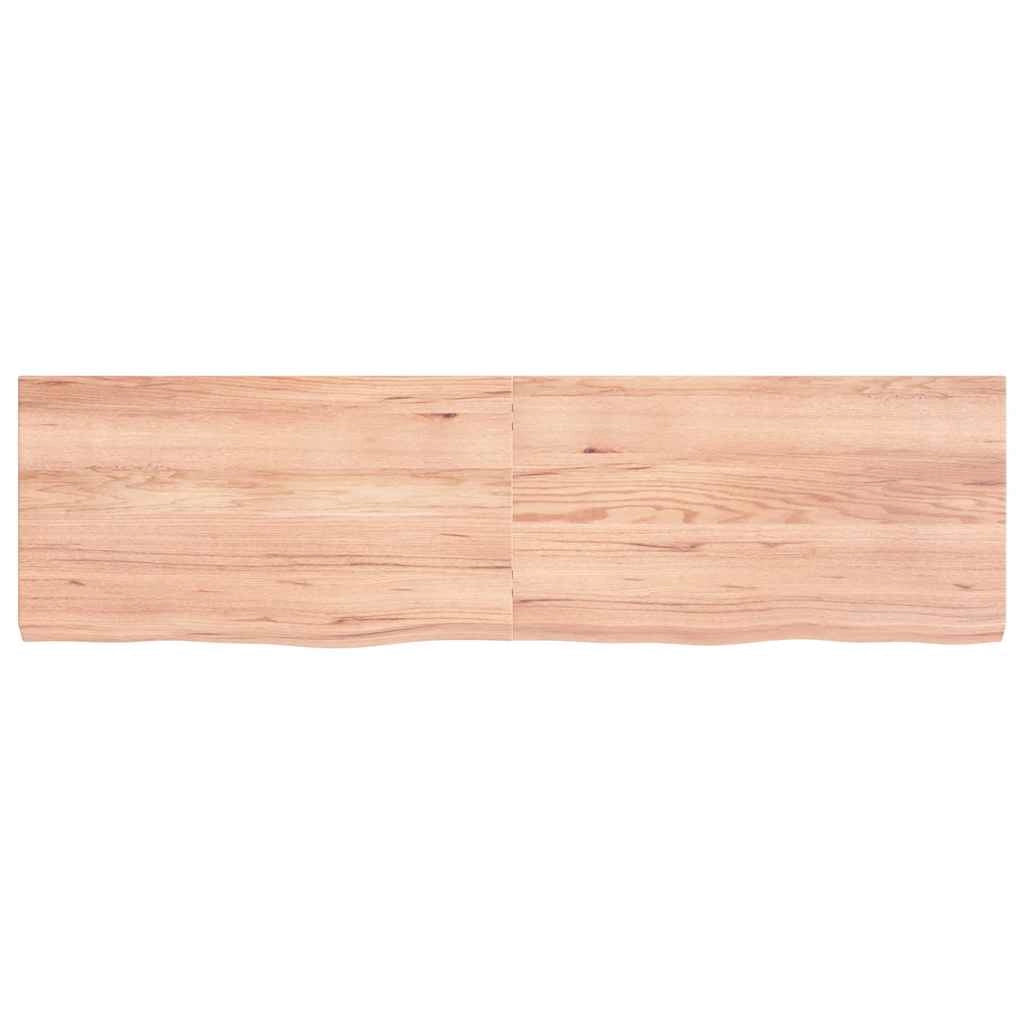 Piano Bagno Marrone 180x50x(2-6) cm Legno Massello Trattatocod mxl 119818
