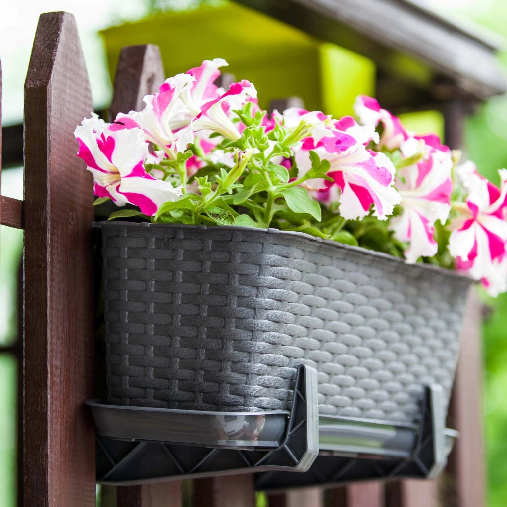 KADAX Supporto per vasi da fiori da balcone, 40 cm, 4 pezzi