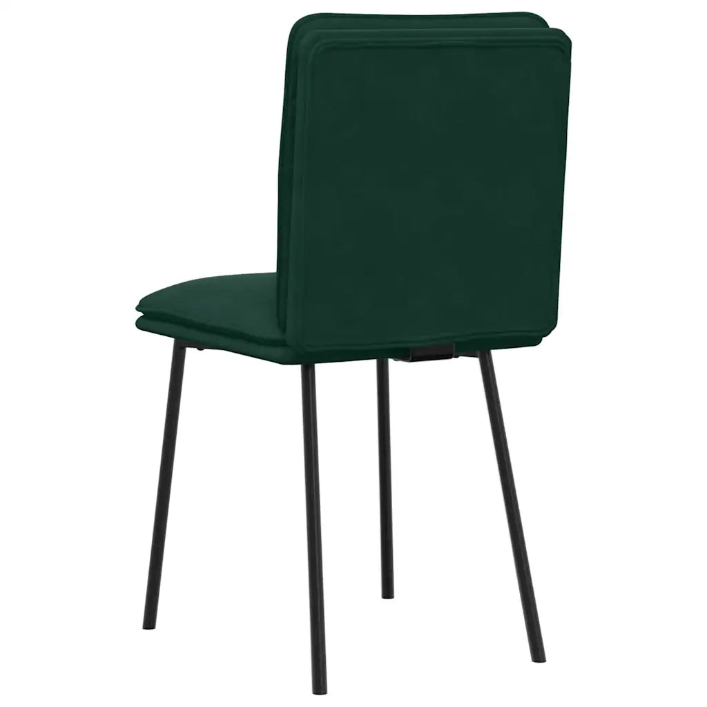 Sedie da Pranzo 2 pz Verde Scuro in Velluto 4101311