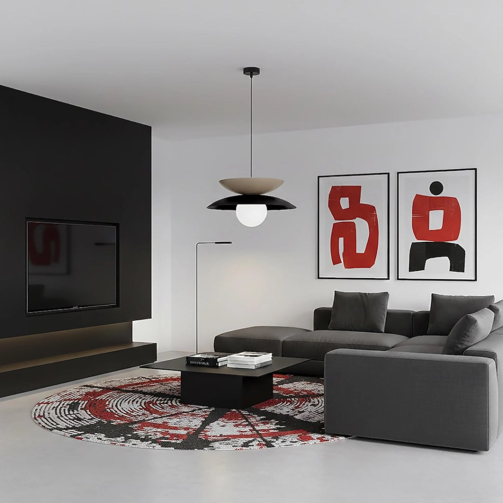 Lampada sospesa NAGOYA 1xG9 nero beige bianco Emibig