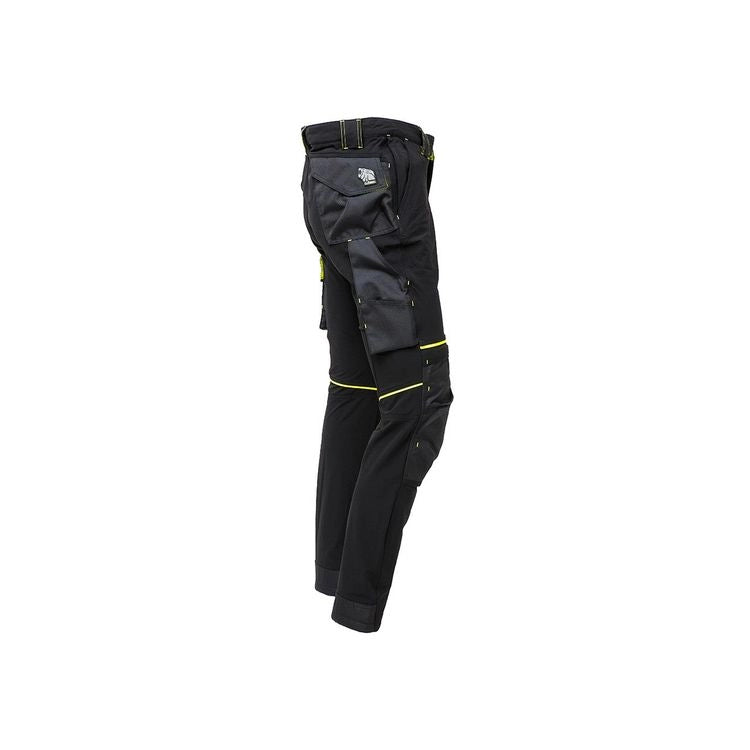 U-POWER PANTALONE ATOM SLIM FIT NERO-GIALLO TG.XXL- 1,0 pz
