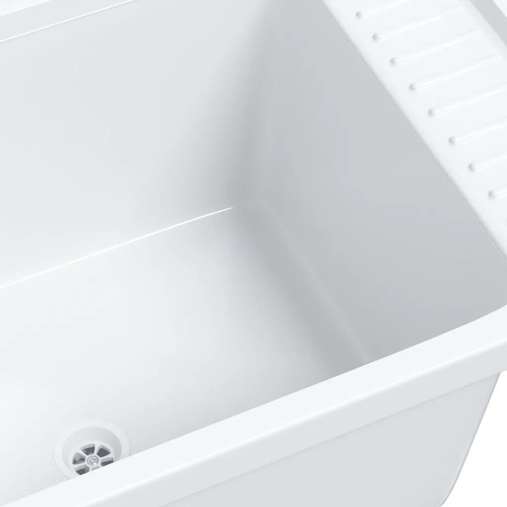 Lavandino di Servizio a Parete Bianco 60x40x28 cm in Resina 4002795
