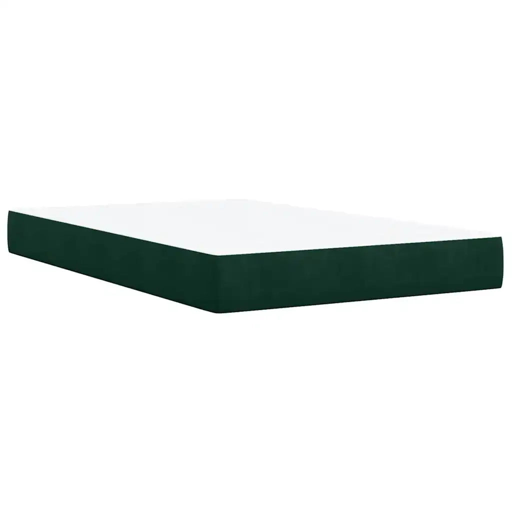 Giroletto a Molle con Materasso Verde Scuro 120x190 cm Velluto 3286273