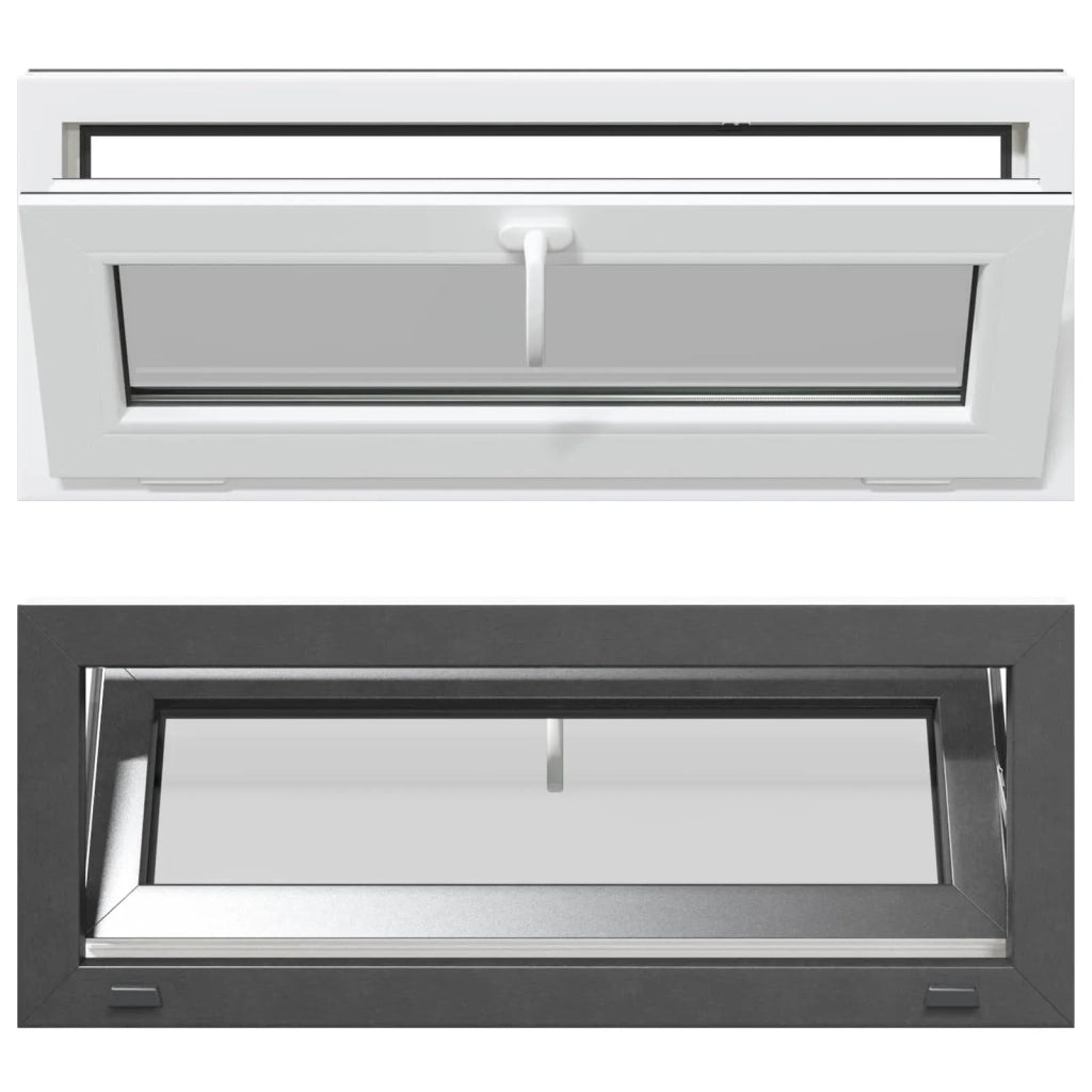 Finestra per Soffitta RISOR 110 x 40 cm PVC e Vetro Antracite CFW7485764