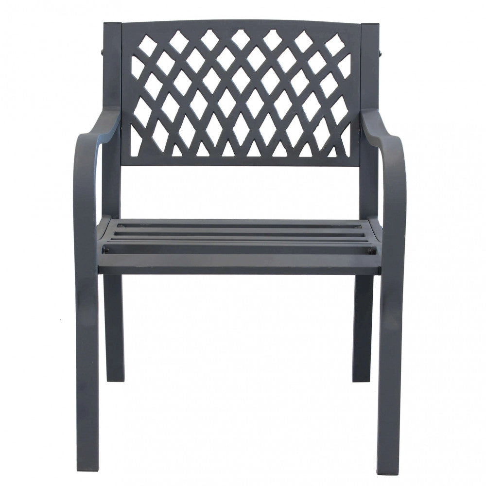 Poltrona Montreal 60x56x85 h cm in Acciaio Antracite