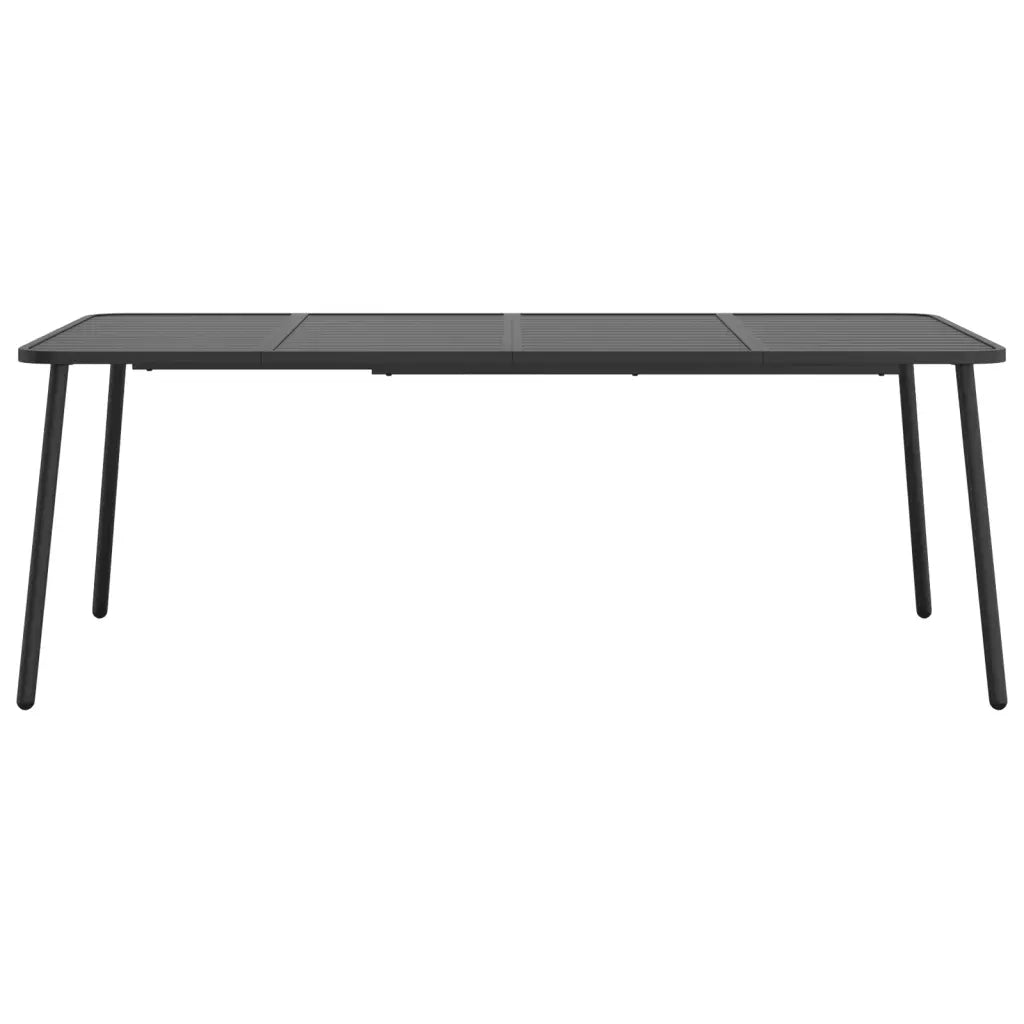 Tavolo da Giardino Antracite 200x100x71 cm Acciaio 362741