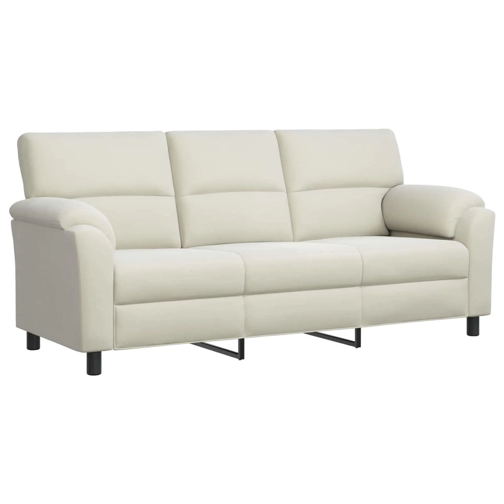 Divano Crema 214 x 85 x 93 cm Velluto 42040857