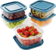 Portale in plastica rettangolare - Contenitore per alimenti - 5 pezzi - 950ml - Plastica