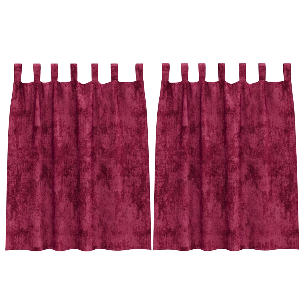 Tende in Velluto Bordeaux Poliestere 140 x 140 cm
