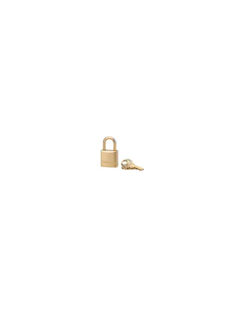 Lucchetto a chiave deluxe, ottone, interno, arco in ottone, 20 mm, oro, 2 chiavi – THIRARD