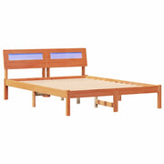 Letto matrimoniale | Letto per adulti | Struttura del letto Marrone cerato 120 x 190 cm Pino massello