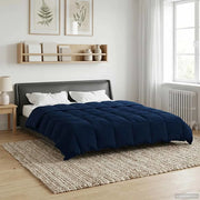 Duvet Estivo Trapuntato Blu Scuro 220 x 260 cm Microfibra 42025975