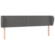 Testiera | Testata ad Orecchio Grigio 203x23x78/88 cm in Similpelle