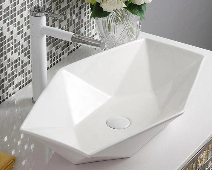 Lavabo Da Appoggio Rea Vegas White