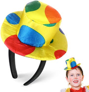 Accessorio di costume da clown con design ergonomico e materiale confortevole - Cappello da clown con colori vivaci - Accessori per feste - Cintura per il capo - Progettato per un uso comodo - Materiali di alta qualità