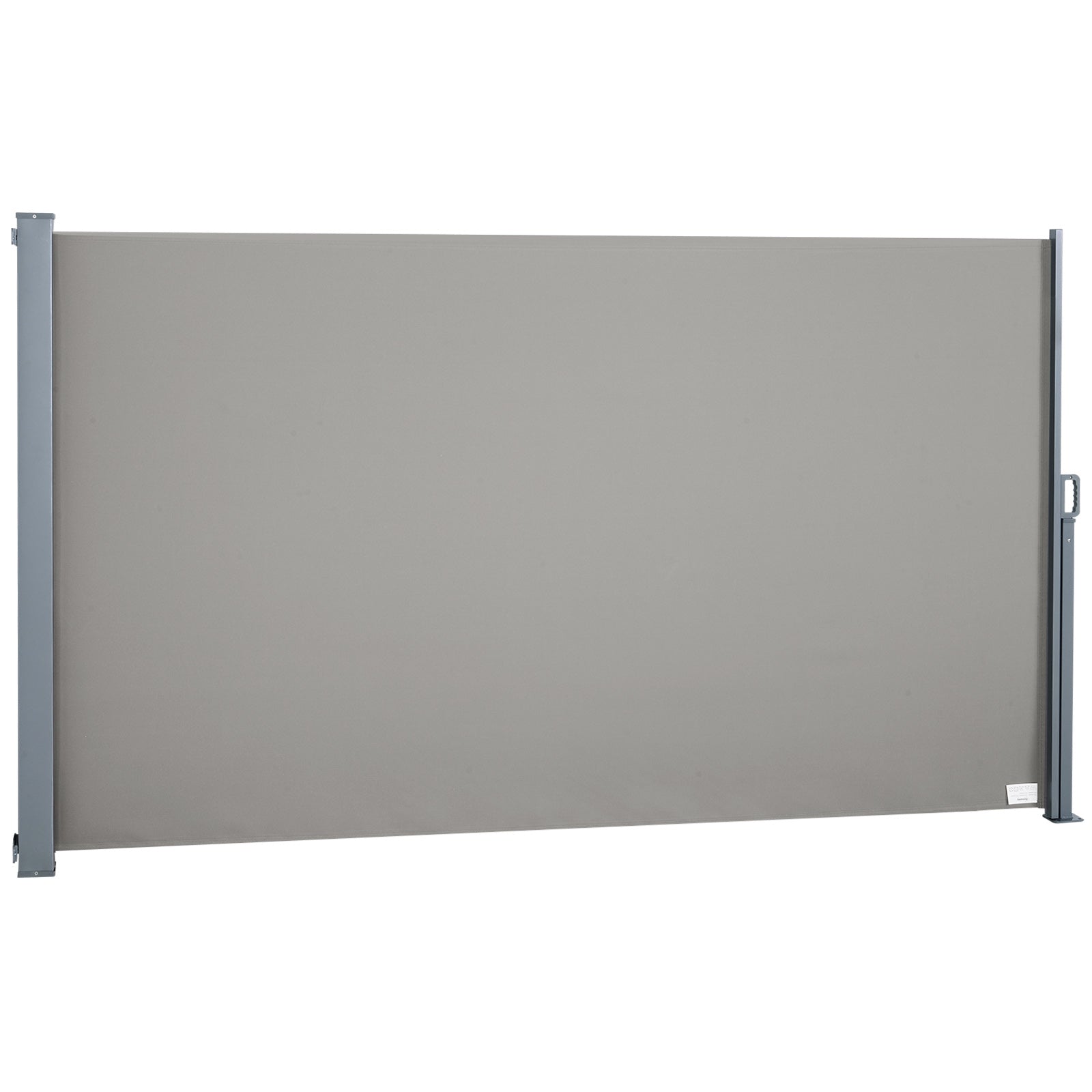 Tenda Laterale Frangivista da Giardino 3x1,60m in Alluminio e Tessuto  Grigio