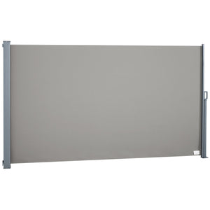 Tenda Laterale Frangivista da Giardino 3x1,60m in Alluminio e Tessuto  Grigio