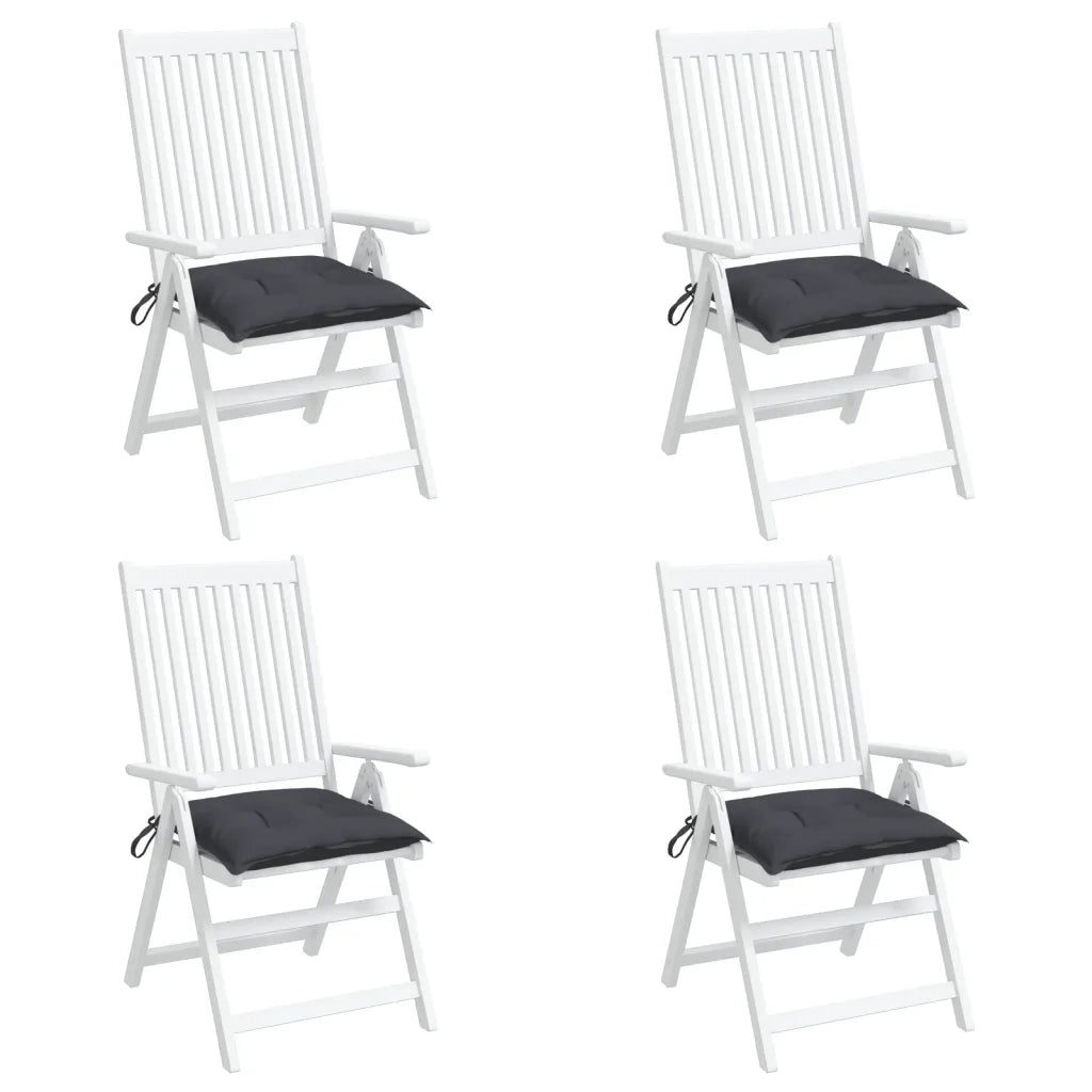 Cuscini per Sedia 4 pz Antracite 40x40x7 cm in Tessuto Oxford