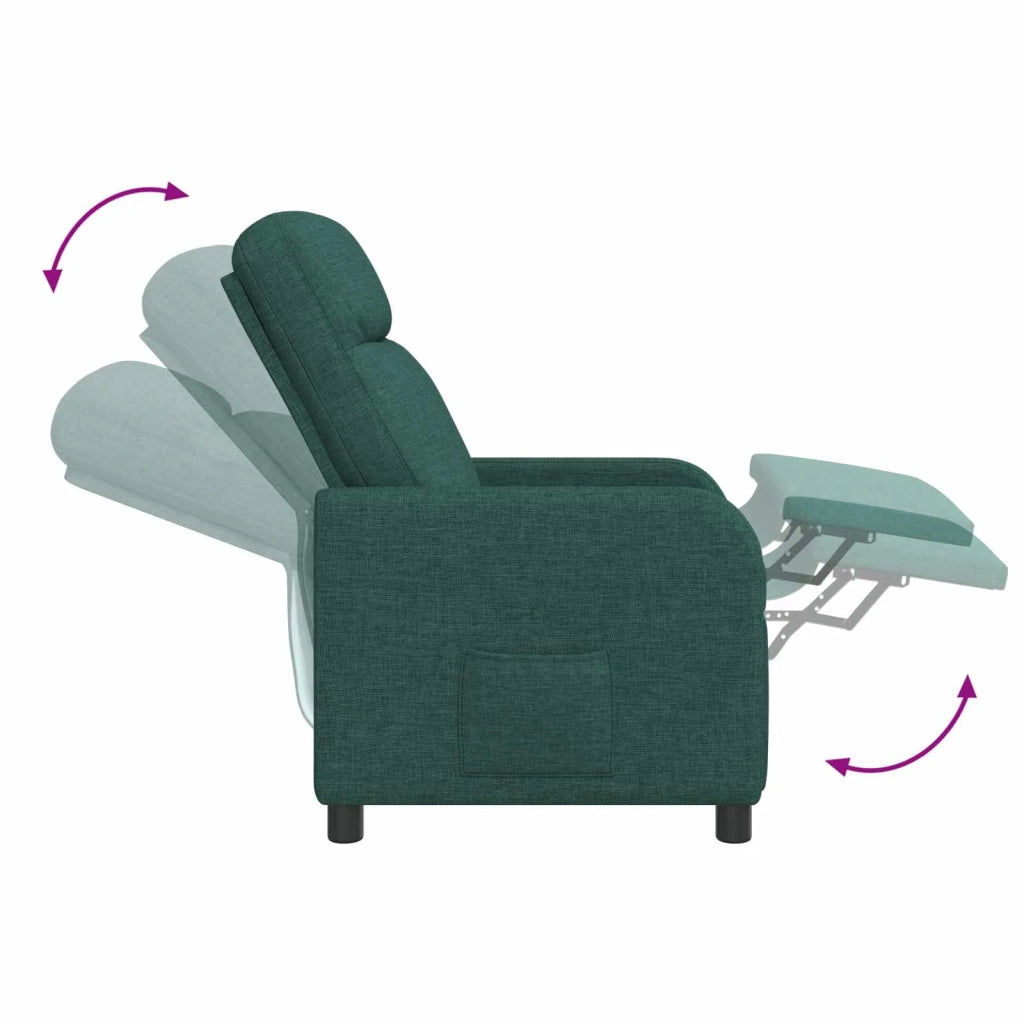Divano Sedia-Poltrona Massaggiante Verde Scuro Tessuto 563491